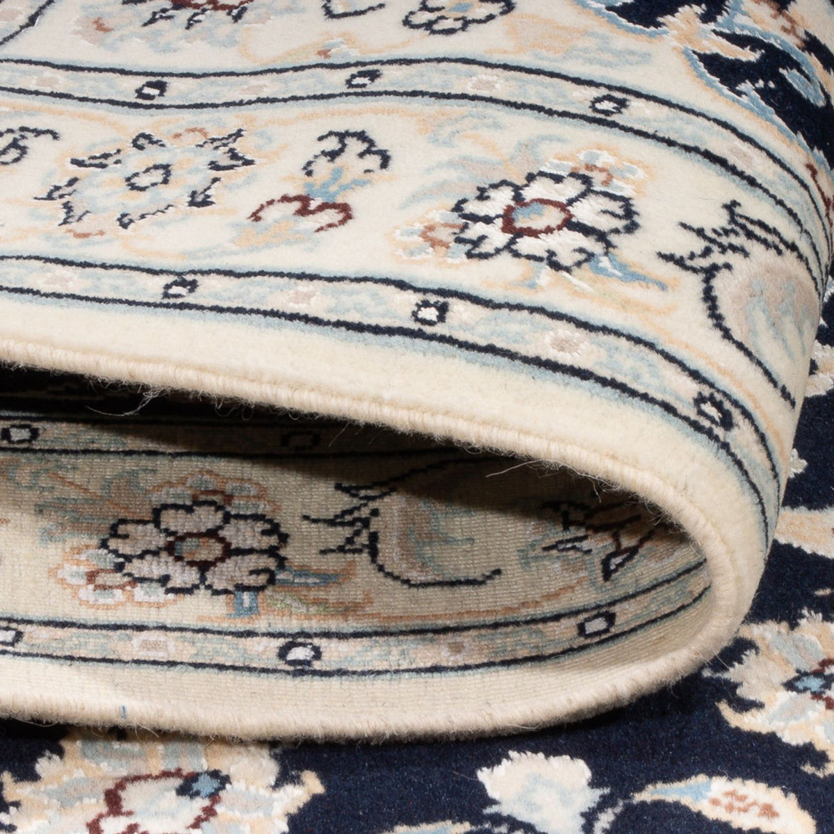 Dywan perski - Nain - Premium - 118 x 80 cm - ciemnoniebieski