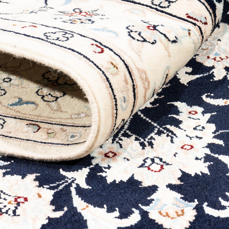 Dywan perski - Nain - Premium - 182 x 121 cm - ciemnoniebieski