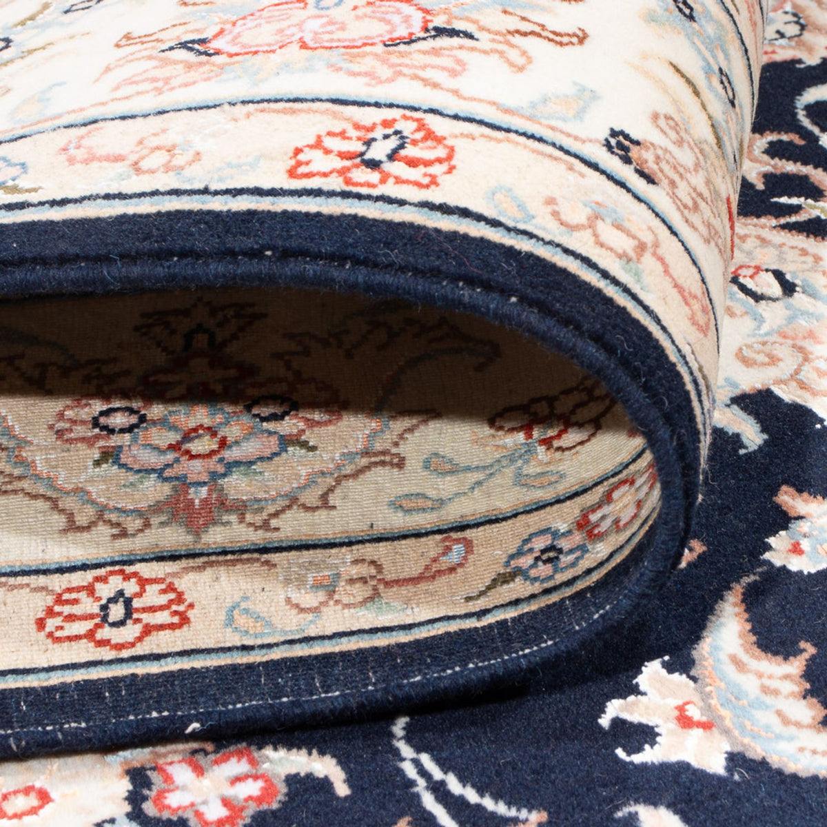 Perserteppich - Täbriz - Royal - 203 x 150 cm - dunkelblau