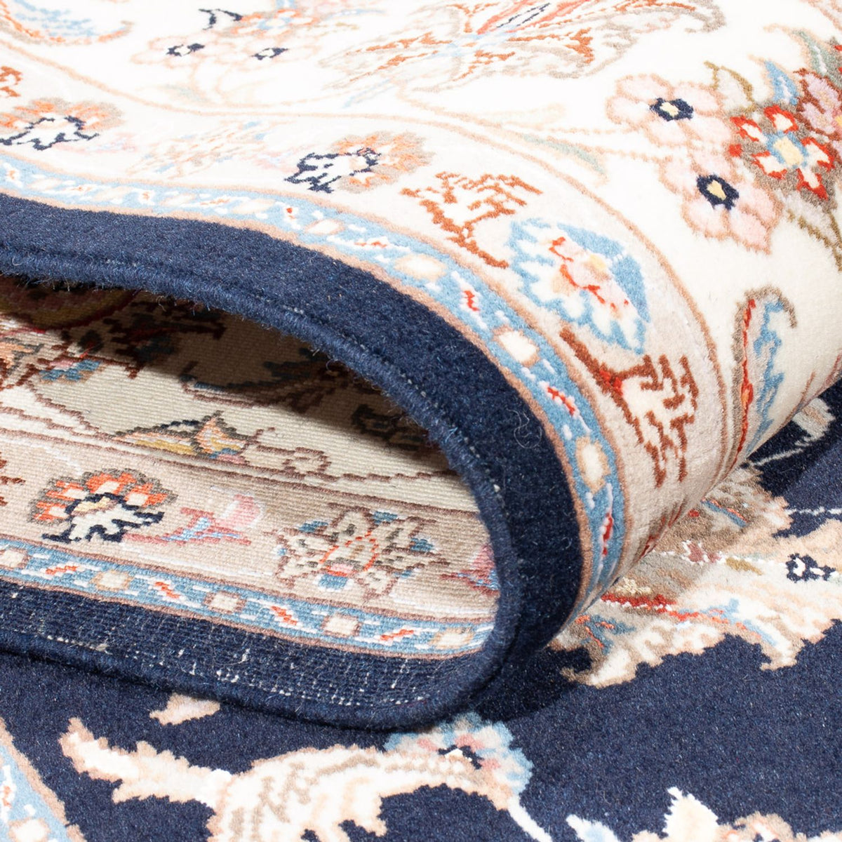 Perserteppich - Täbriz - Royal - 245 x 170 cm - dunkelblau