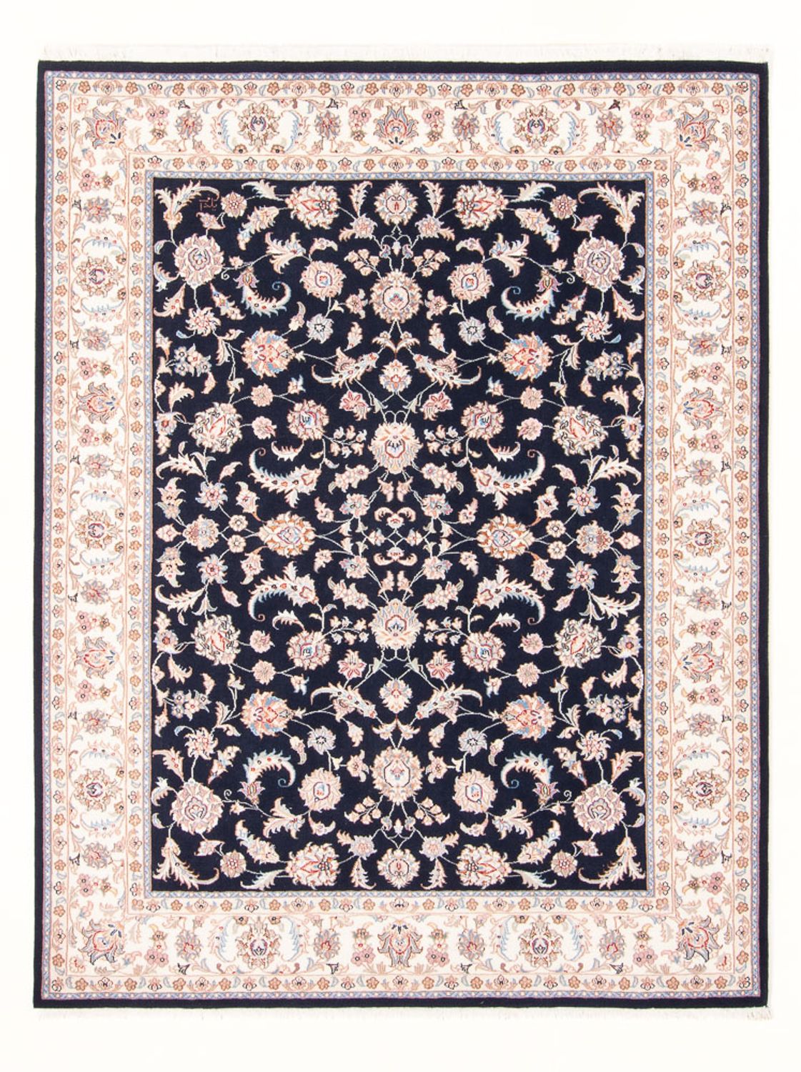 Perserteppich - Täbriz - Royal - 202 x 151 cm - dunkelblau