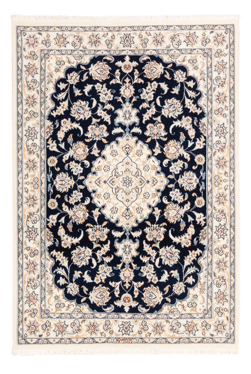 Dywan perski - Nain - Premium - 151 x 108 cm - niebieski