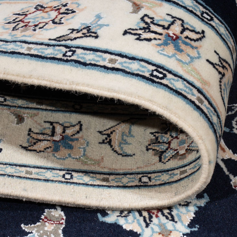 Perserteppich - Nain - Premium - 121 x 78 cm - dunkelblau