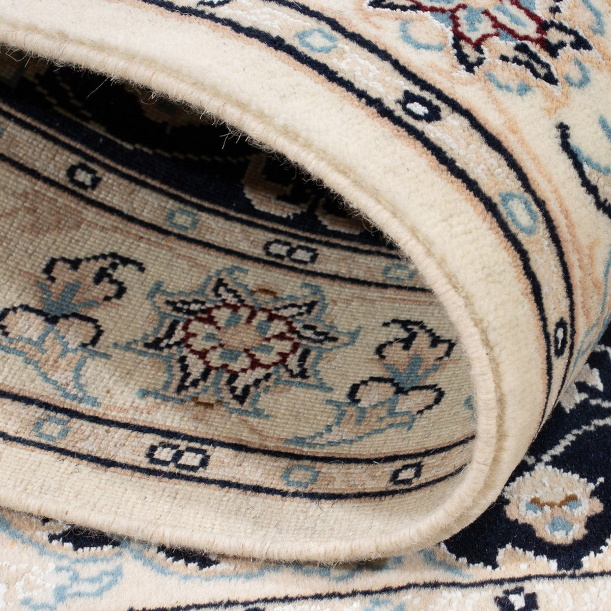 Perserteppich - Nain - Premium - 123 x 83 cm - dunkelblau