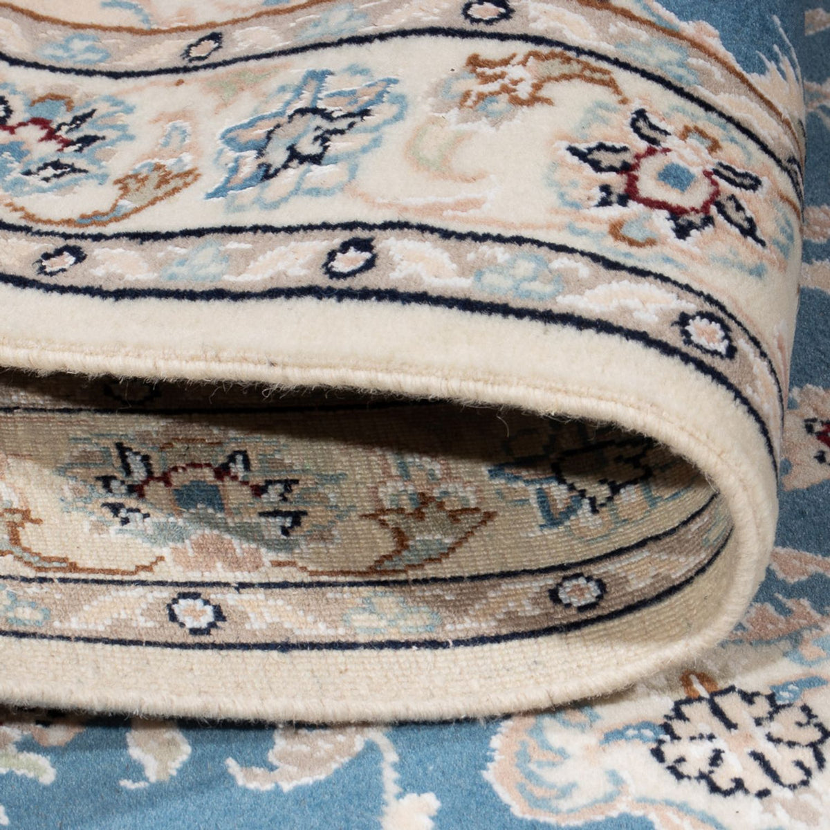 Dywan perski - Nain - Premium - 138 x 76 cm - jasnoniebieski