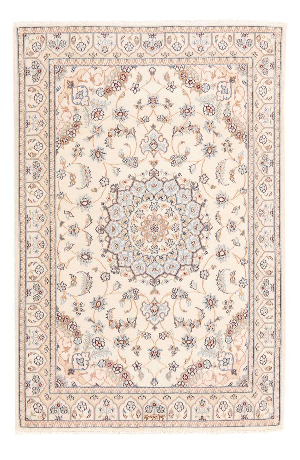 Dywan perski - Nain - Premium - 153 x 106 cm - kremowy