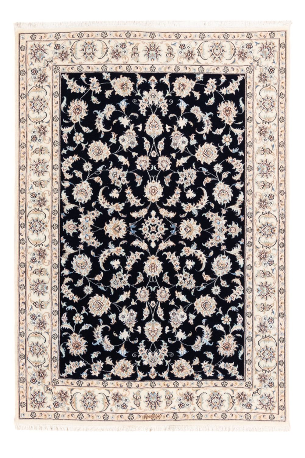 Dywan perski - Nain - Premium - 174 x 121 cm - ciemnoniebieski
