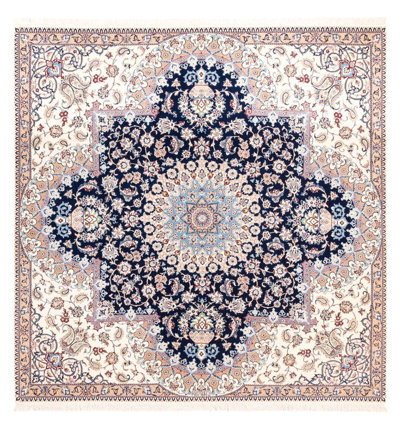 Dywan perski - Nain - Premium kwadratowy  - 212 x 212 cm - ciemnoniebieski