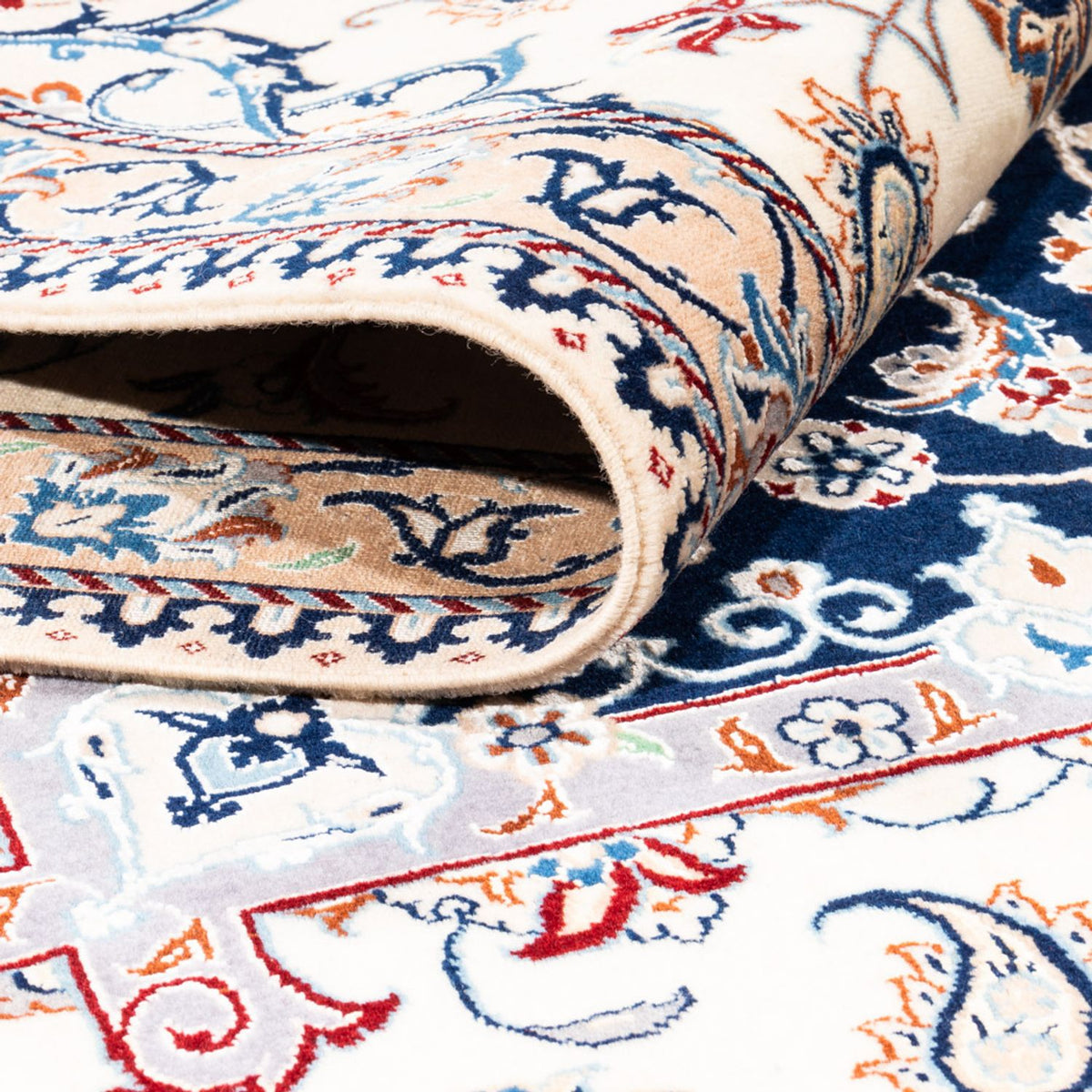 Dywan perski - Nain - Premium kwadratowy  - 212 x 212 cm - ciemnoniebieski