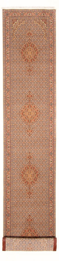 Läufer Perser - Täbriz - Royal - 407 x 78 cm - beige