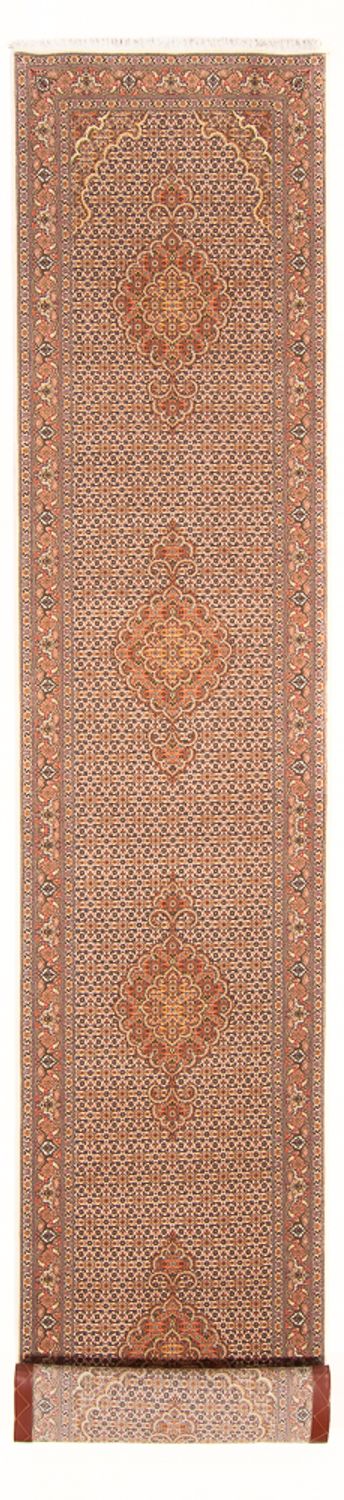 Läufer Perser - Täbriz - Royal - 407 x 78 cm - beige