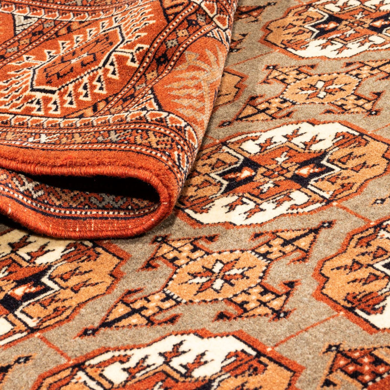 Dywan turkmeński - 305 x 205 cm - ciemny beż