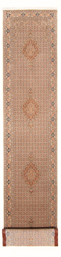 Läufer Perser - Täbriz - Royal - 403 x 82 cm - beige
