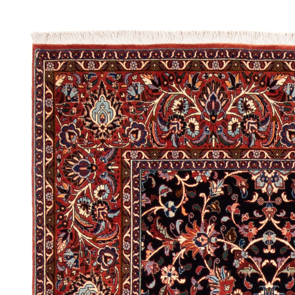 Dywan perski - Bijar kwadratowy  - 250 x 248 cm - ciemnoniebieski