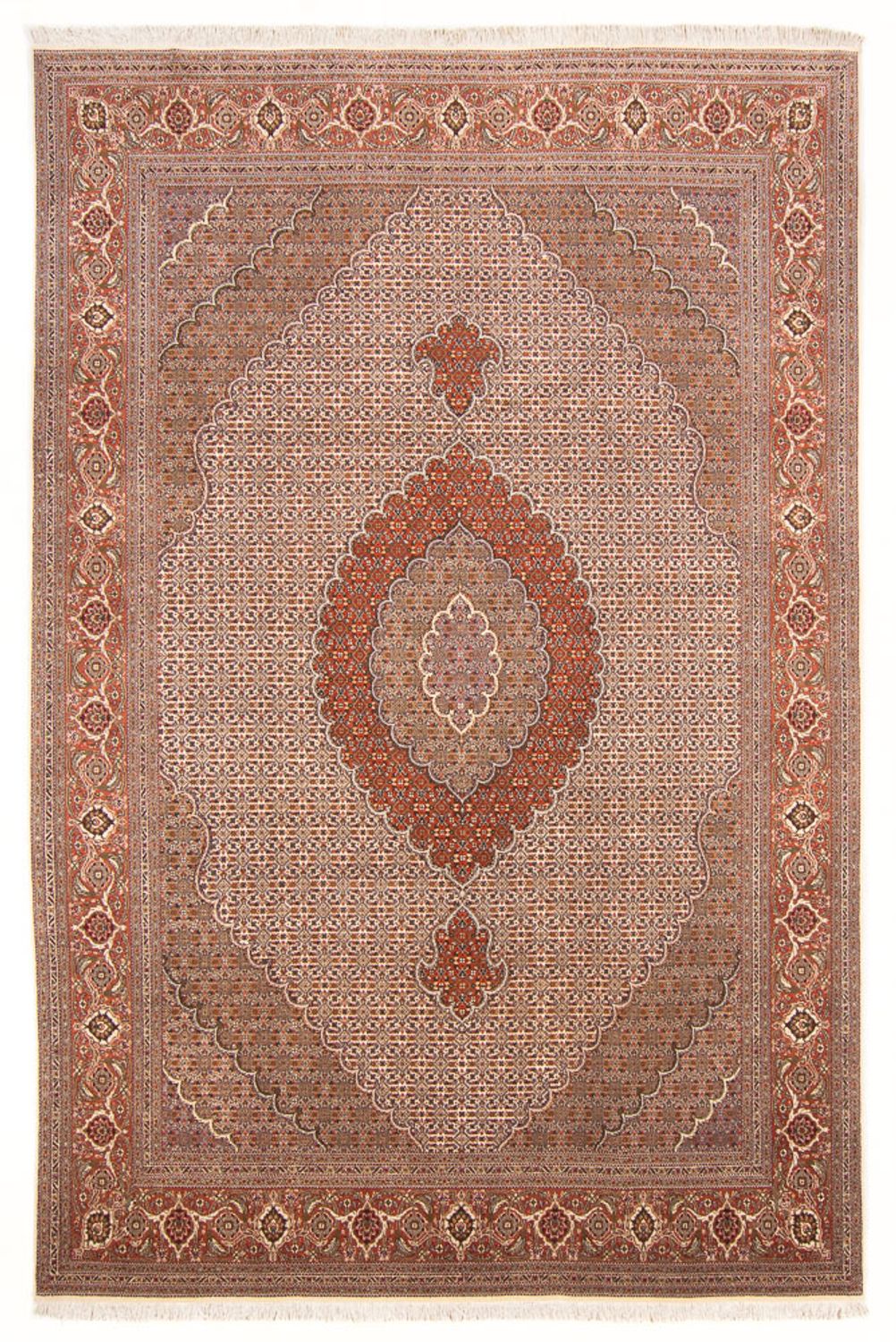 Perserteppich - Täbriz - Royal - 304 x 195 cm - dunkelbeige