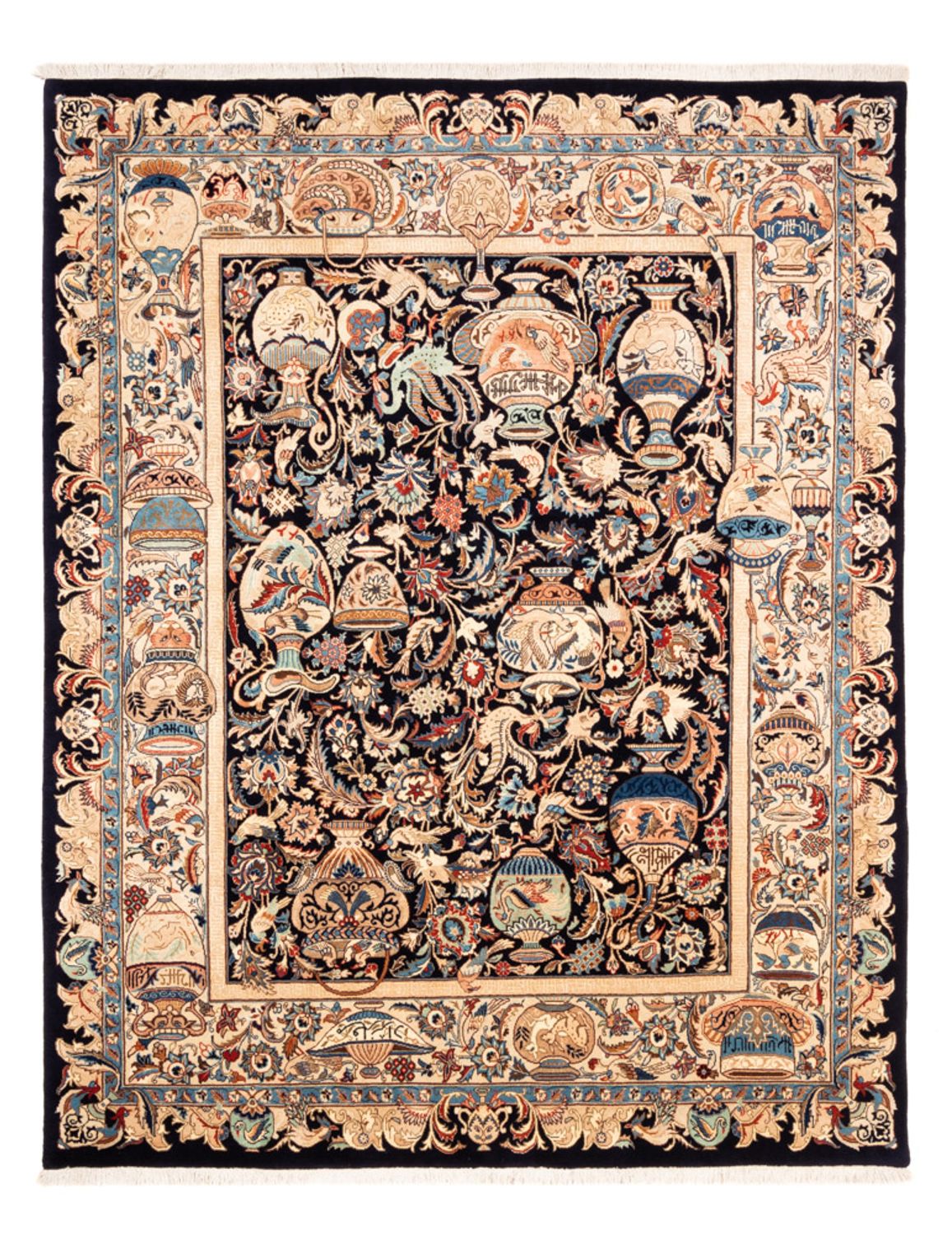 Dywan perski - Klasyczny - 244 x 195 cm - kremowy