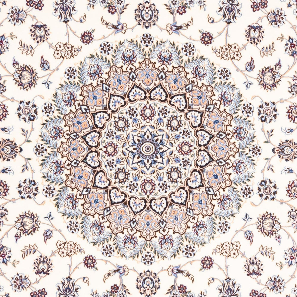 Dywan perski - Nain - Premium kwadratowy  - 203 x 201 cm - kremowy