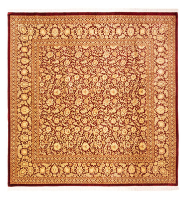 Jedwabny dywan - Ghom Silk - Premium kwadratowy  - 200 x 200 cm - złoto