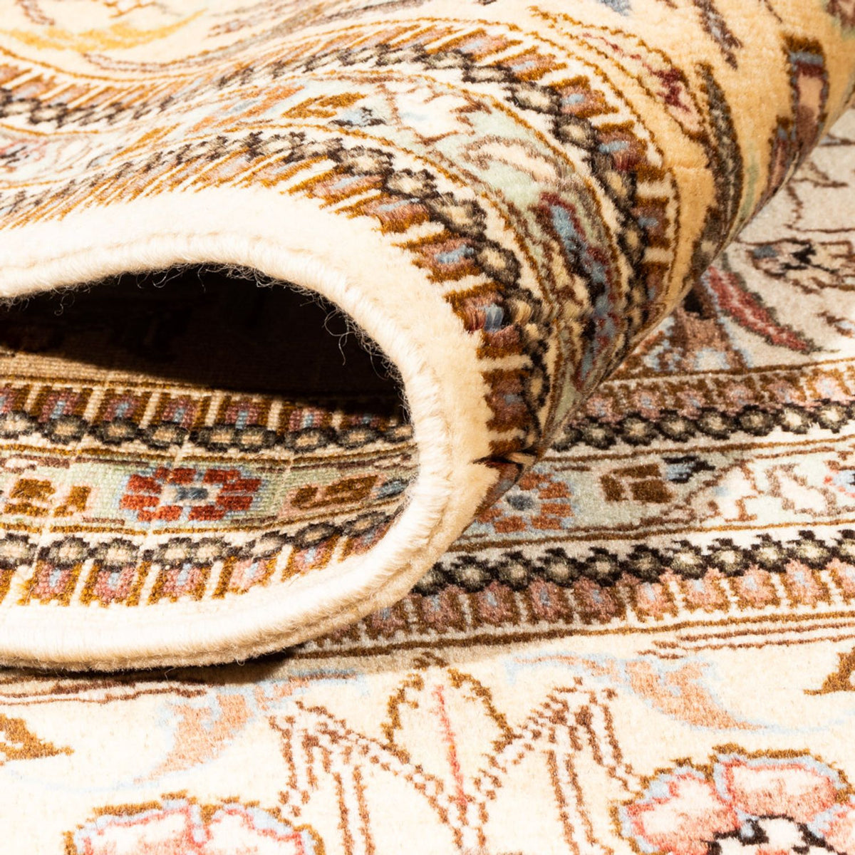 Dywan perski - Klasyczny kwadratowy  - 205 x 205 cm - kremowy