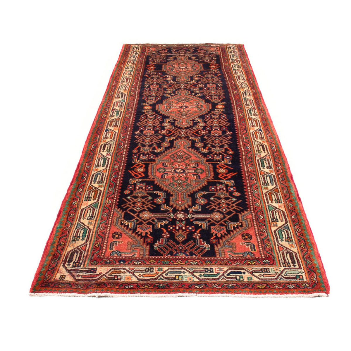 Läufer Perser - Nomadic - 342 x 114 cm - dunkelblau