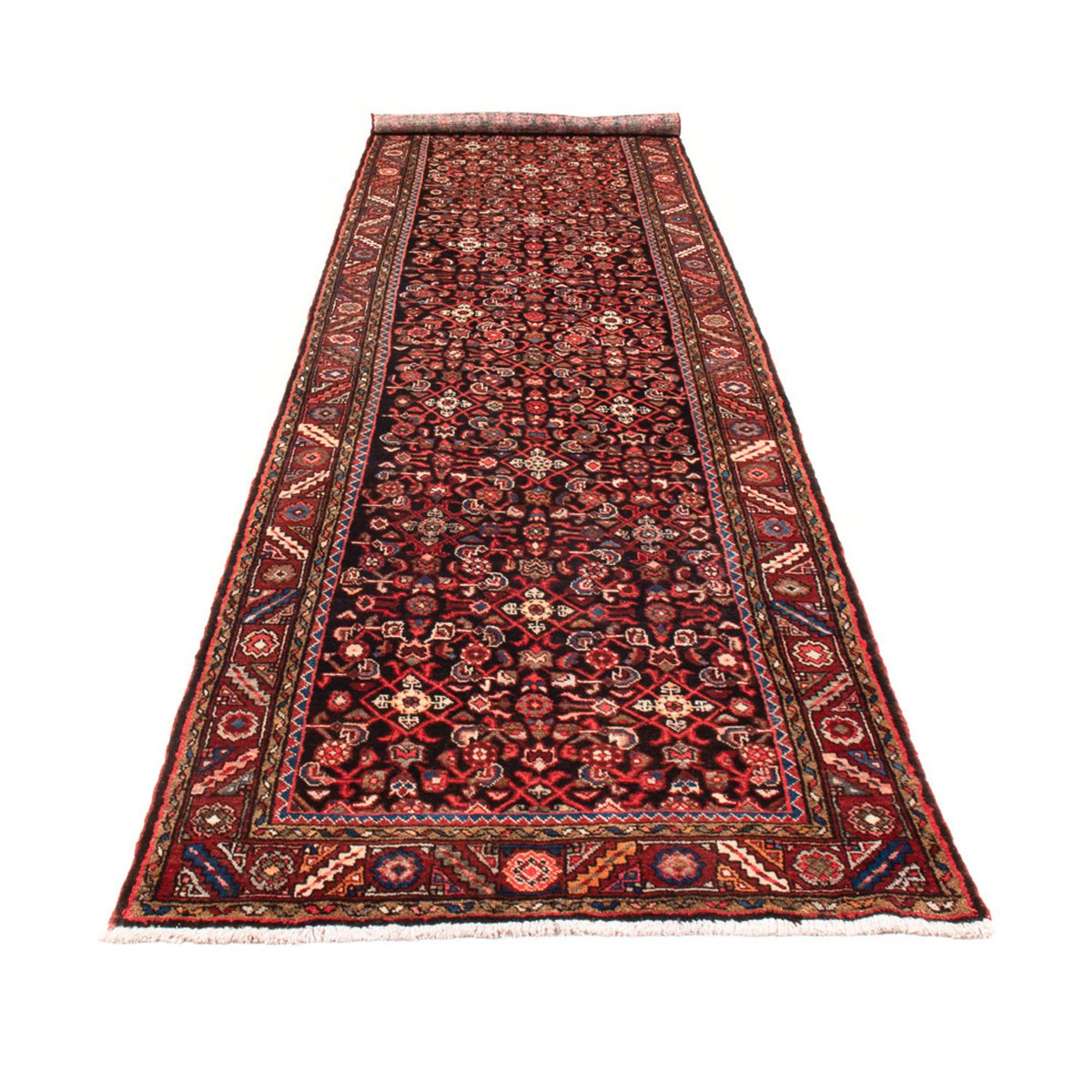 Läufer Perser - Nomadic - 405 x 107 cm - dunkelblau