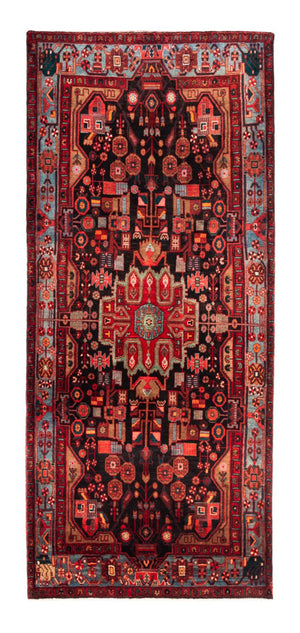 Läufer Perser - Nomadic - 343 x 154 cm - dunkelblau