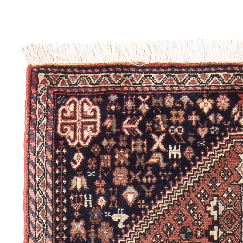 Perski dywan - Nomadyczny - 150 x 70 cm - czerwony