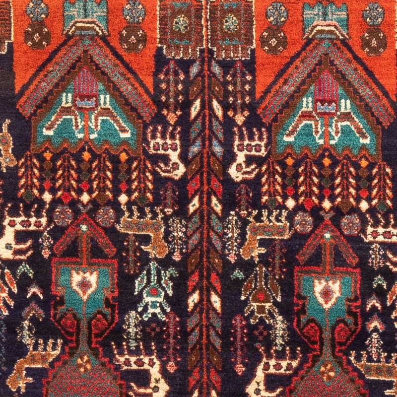 Perski dywan - Nomadyczny - 165 x 103 cm - bordowa czerwień