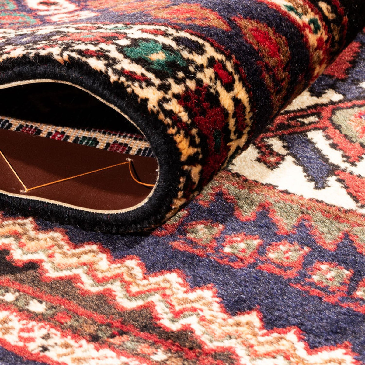 Perski dywan - Nomadyczny - 150 x 108 cm - bordowa czerwień