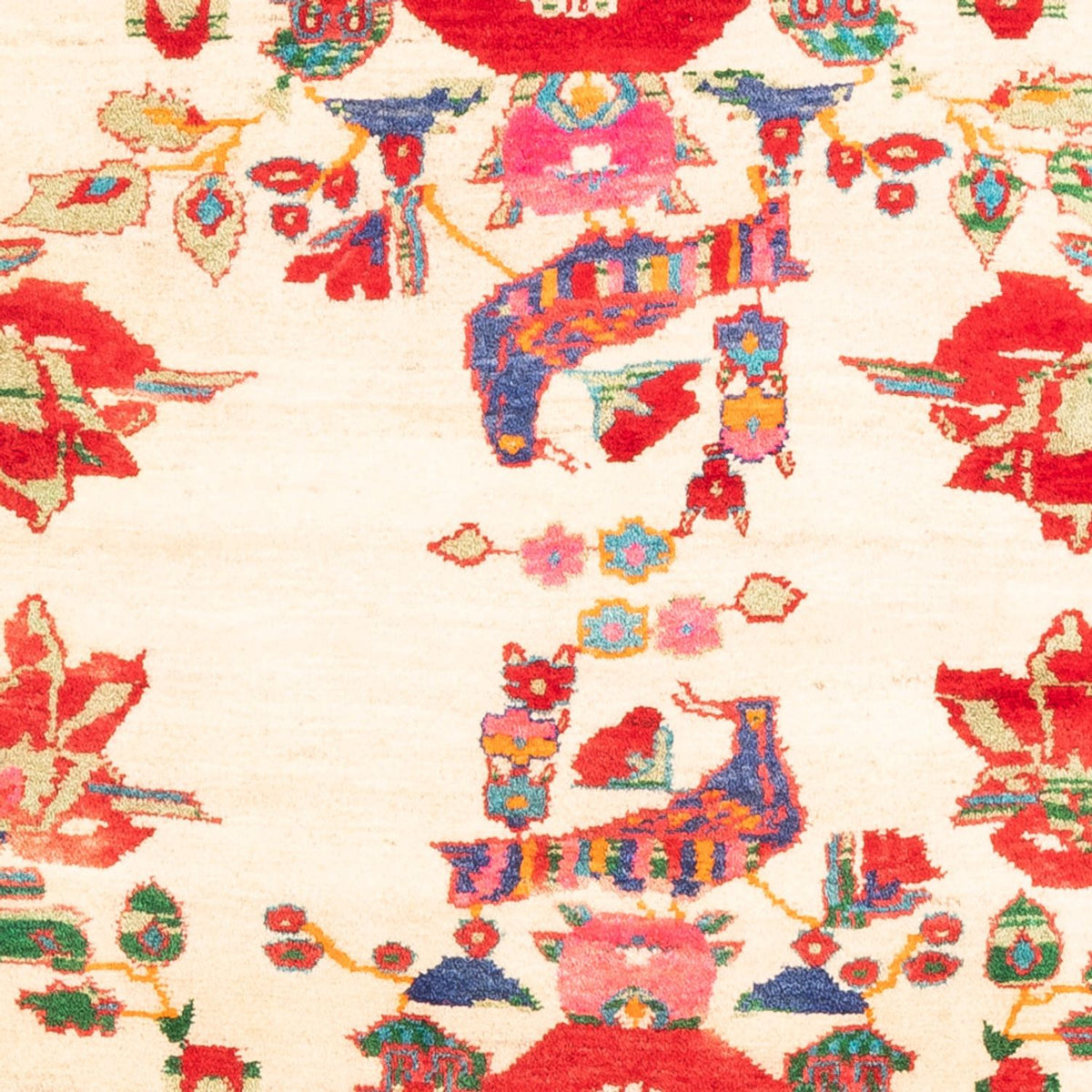 Perski dywan - Nomadyczny - 145 x 113 cm - kremowy