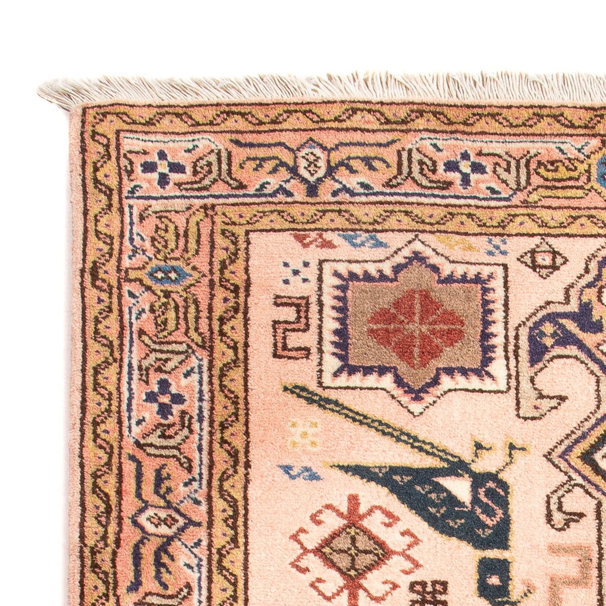 Perski dywan - Nomadyczny - 96 x 67 cm - łososiowy