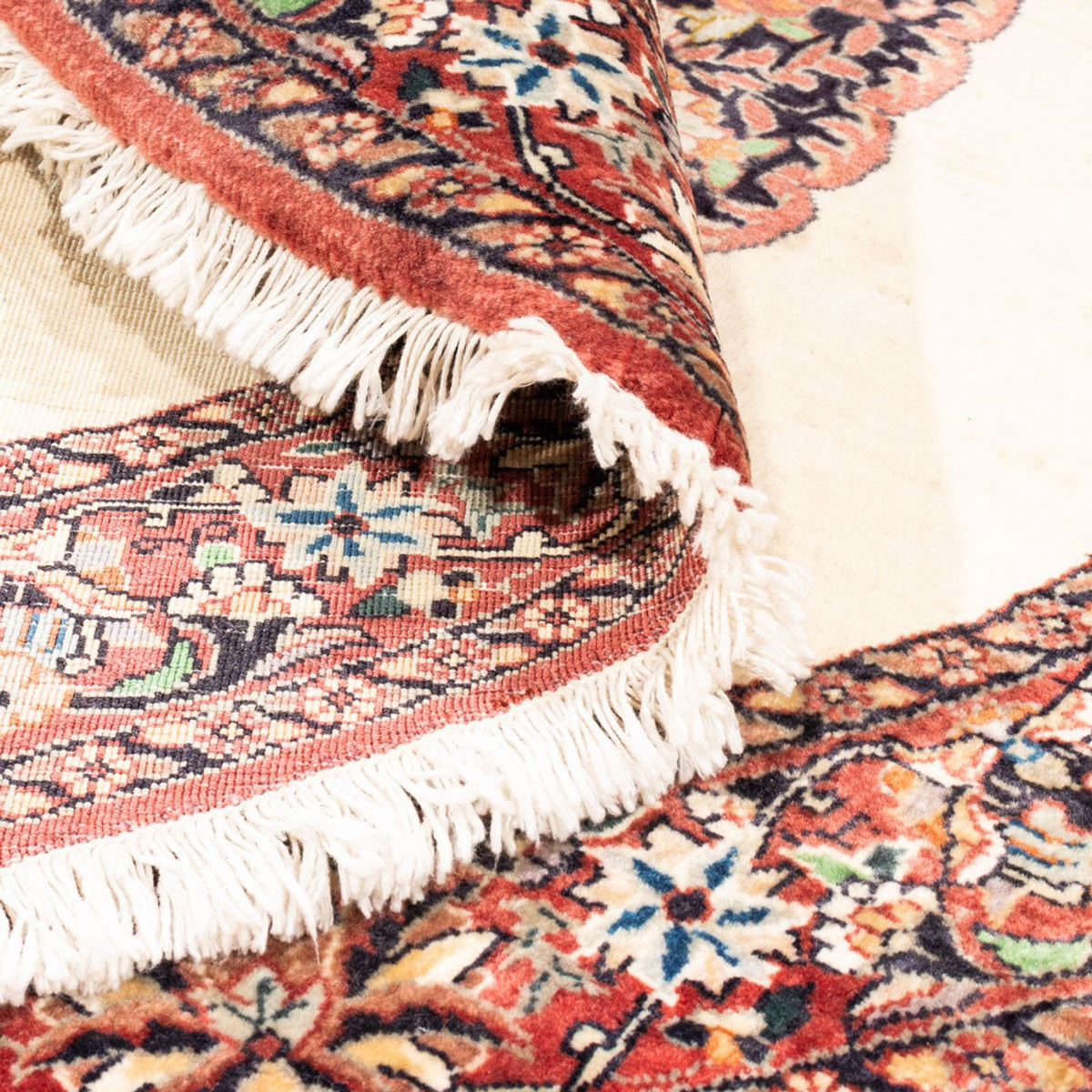 Perski dywan - Bijar - Royal okrągły  - 100 x 100 cm - kremowy