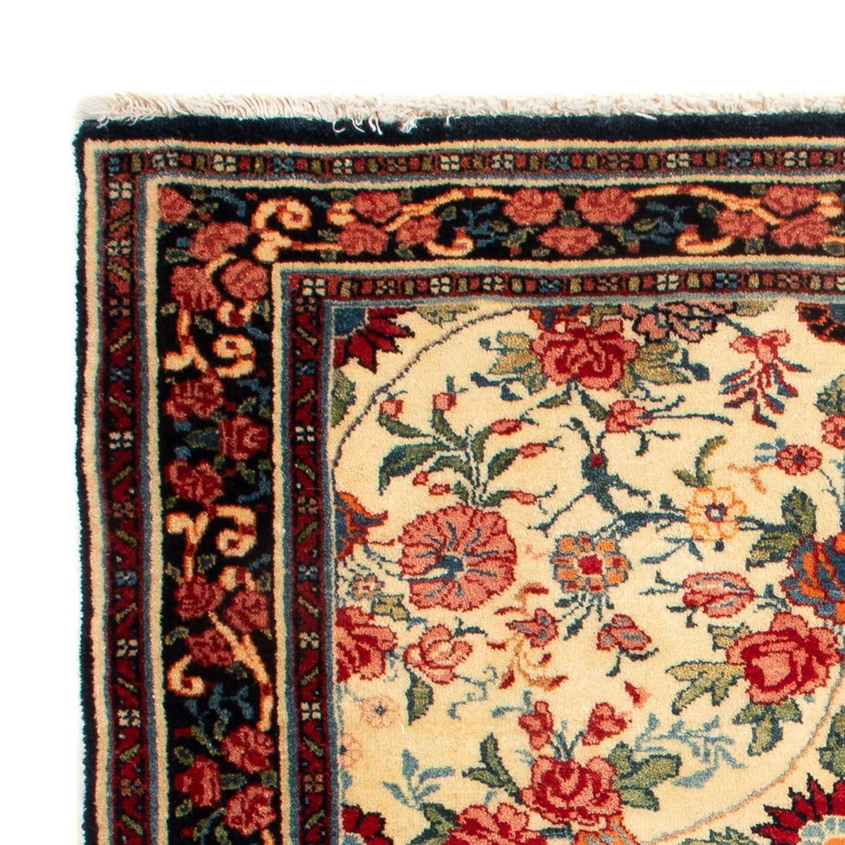 Perski dywan - Bijar - Royal kwadratowy  - 70 x 70 cm - kremowy