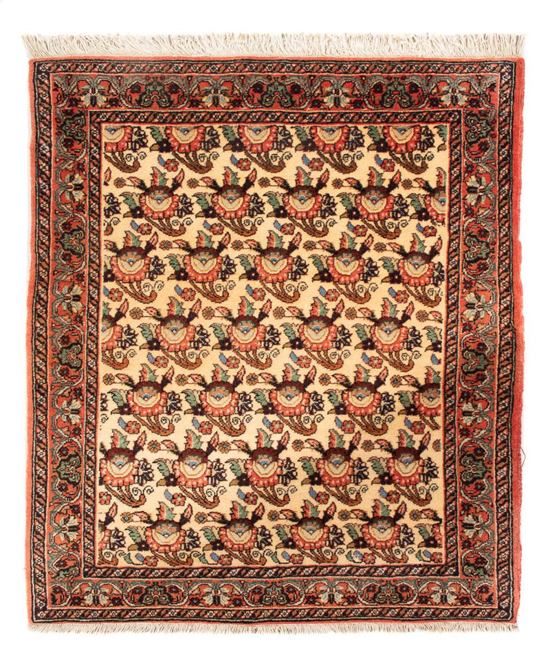 Perski dywan - Bijar - Royal - 90 x 73 cm - kremowy