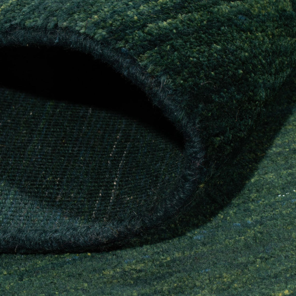 Dywan Gabbeh - perski - 157 x 109 cm - ciemna zieleń