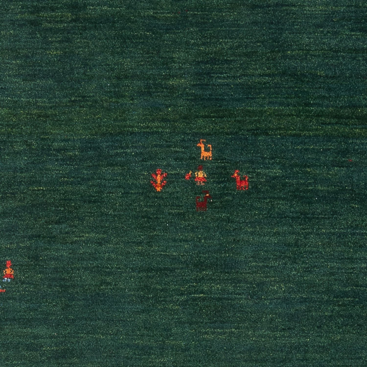 Dywan Gabbeh - perski - 175 x 122 cm - ciemna zieleń