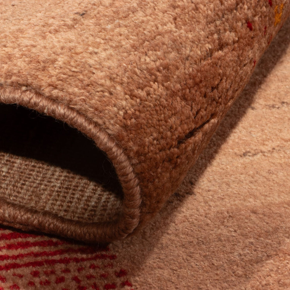 Dywan Gabbeh - perski - 161 x 104 cm - jasnobrązowy