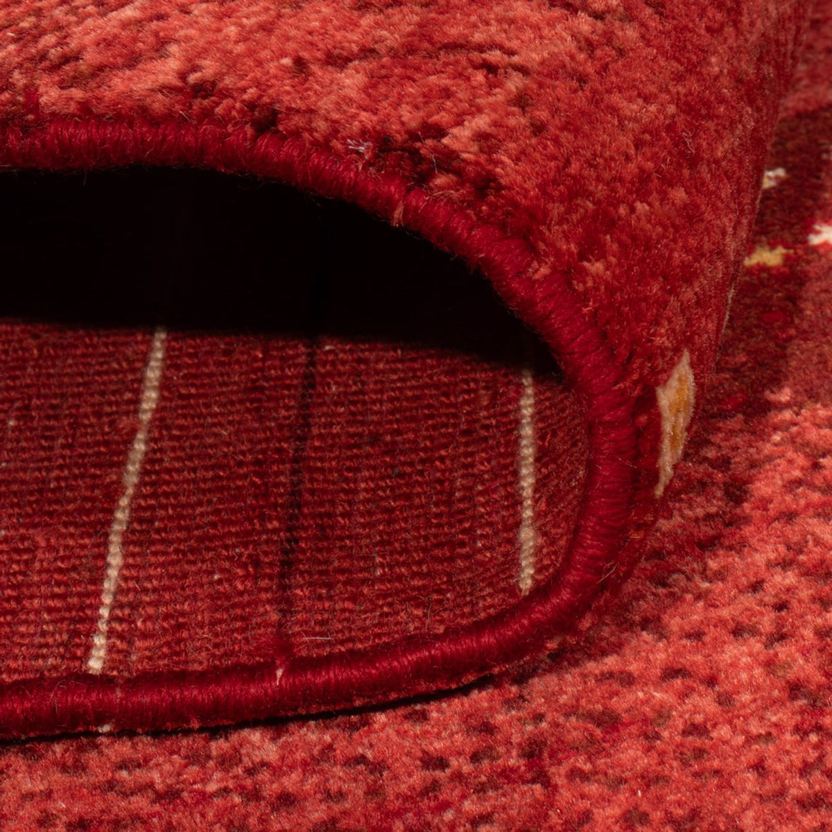 Dywan Gabbeh - perski - 140 x 102 cm - ciemna czerwień