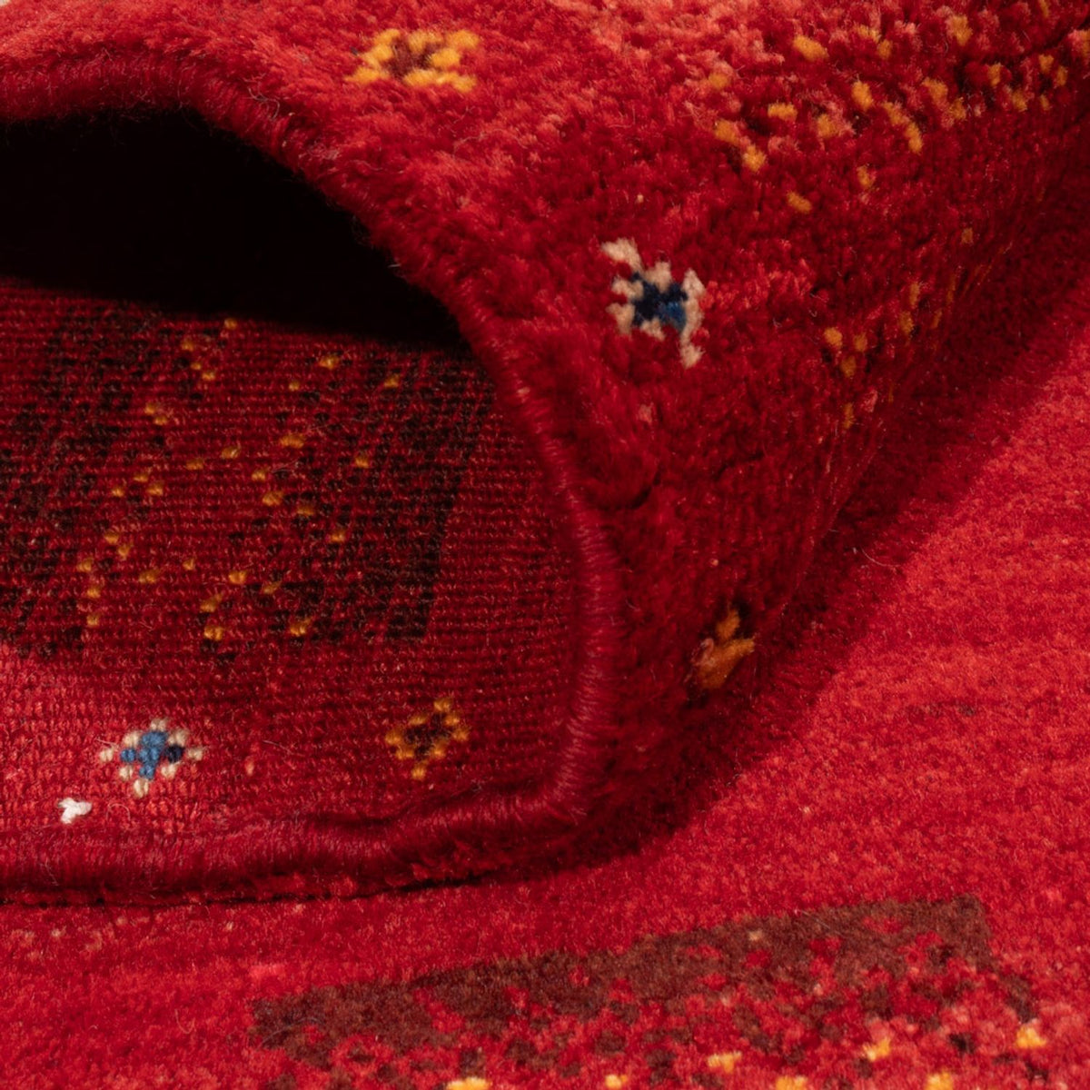 Dywan Gabbeh - perski - 144 x 104 cm - ciemna czerwień