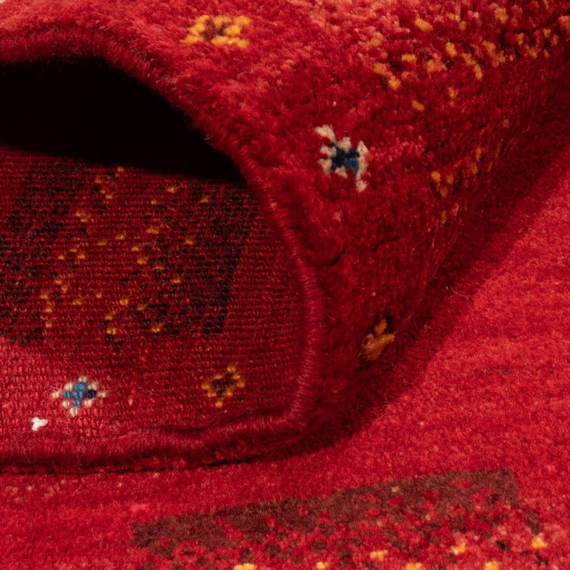 Dywan Gabbeh - perski - 144 x 104 cm - ciemna czerwień