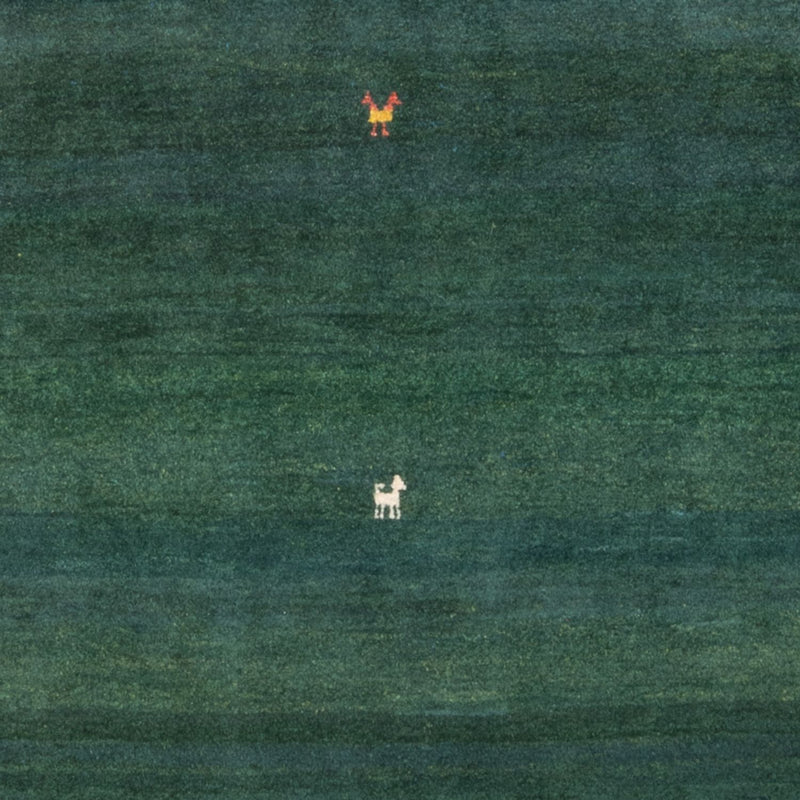 Dywan Gabbeh - perski - 183 x 113 cm - zielona