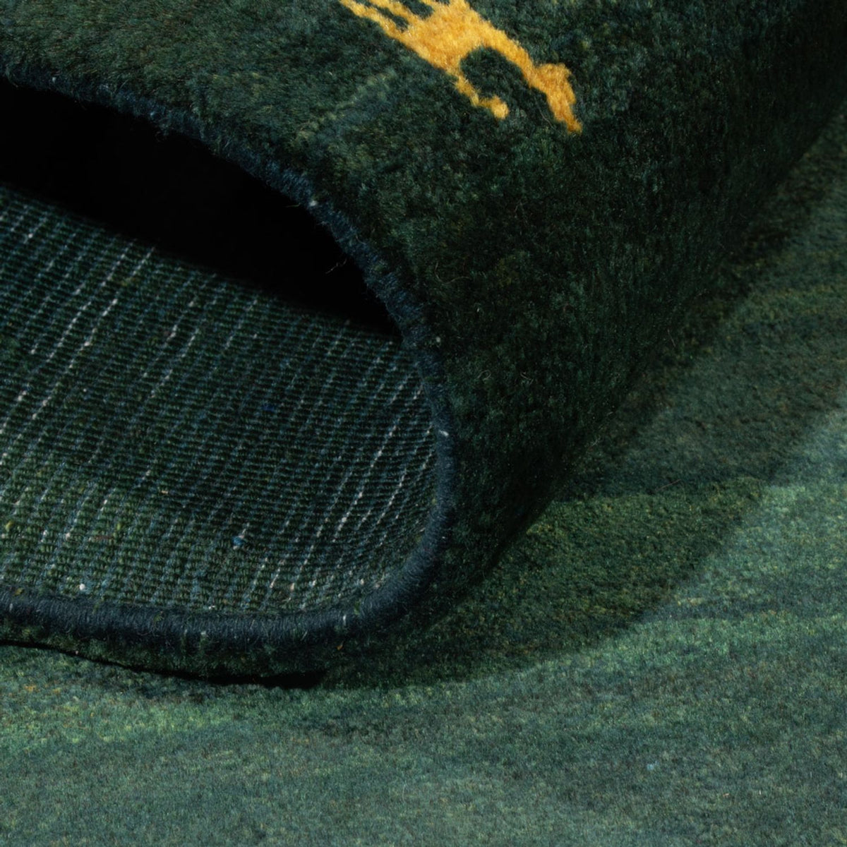 Dywan Gabbeh - perski - 183 x 113 cm - zielona