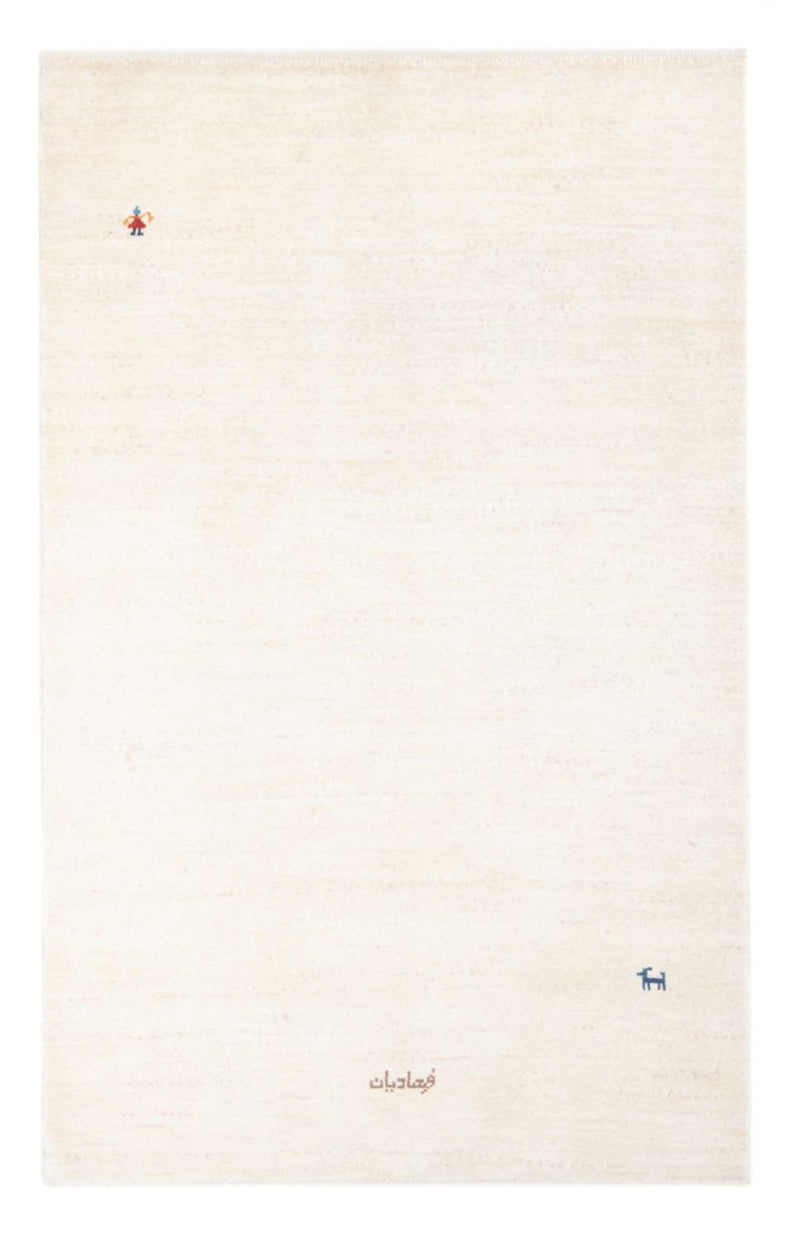 Dywan Gabbeh - perski - 173 x 110 cm - biały