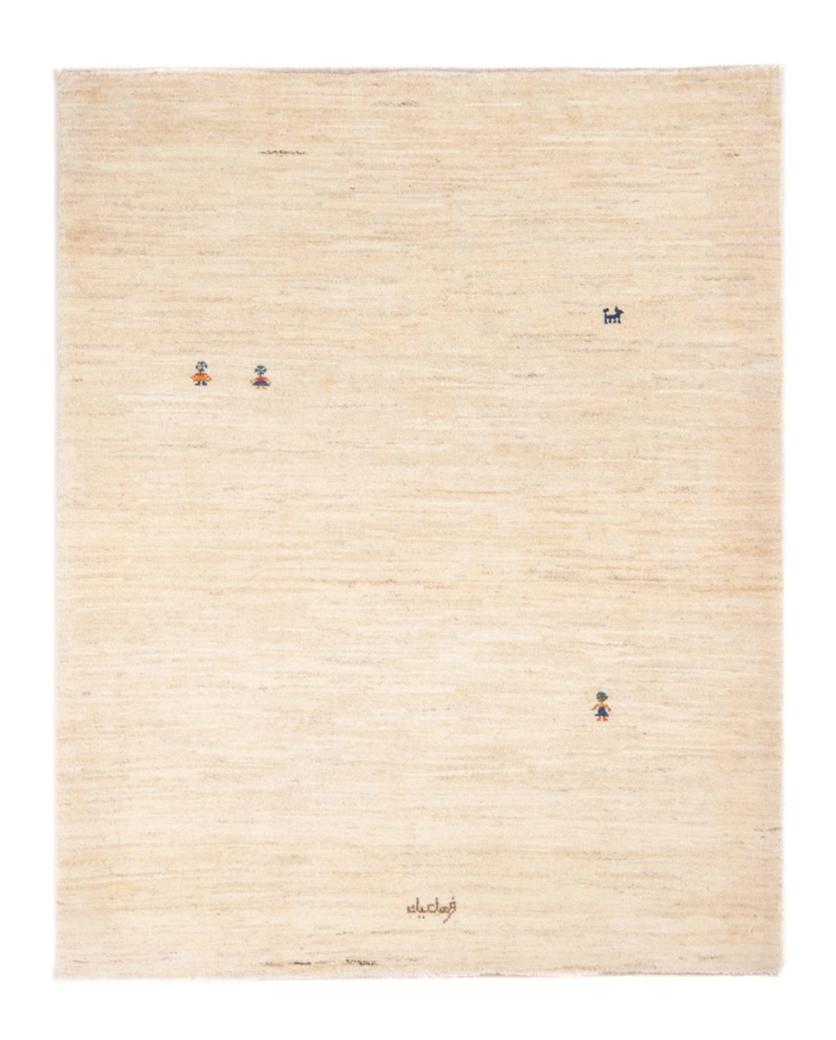 Dywan Gabbeh - perski - 150 x 109 cm - jasny beż