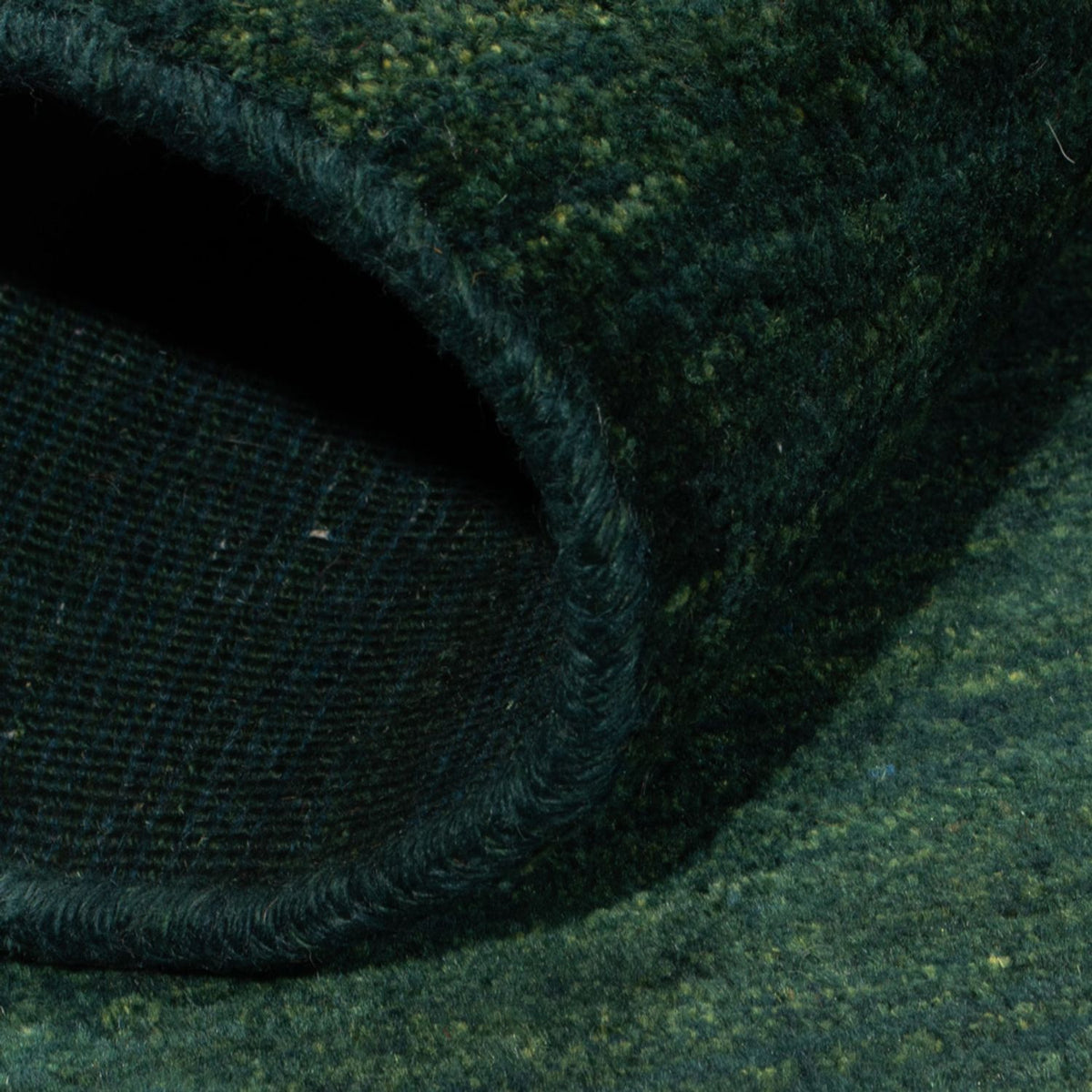 Dywan Gabbeh - perski - 146 x 98 cm - ciemna zieleń