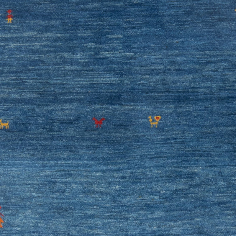 Dywan Gabbeh - perski - 144 x 96 cm - morski błękit