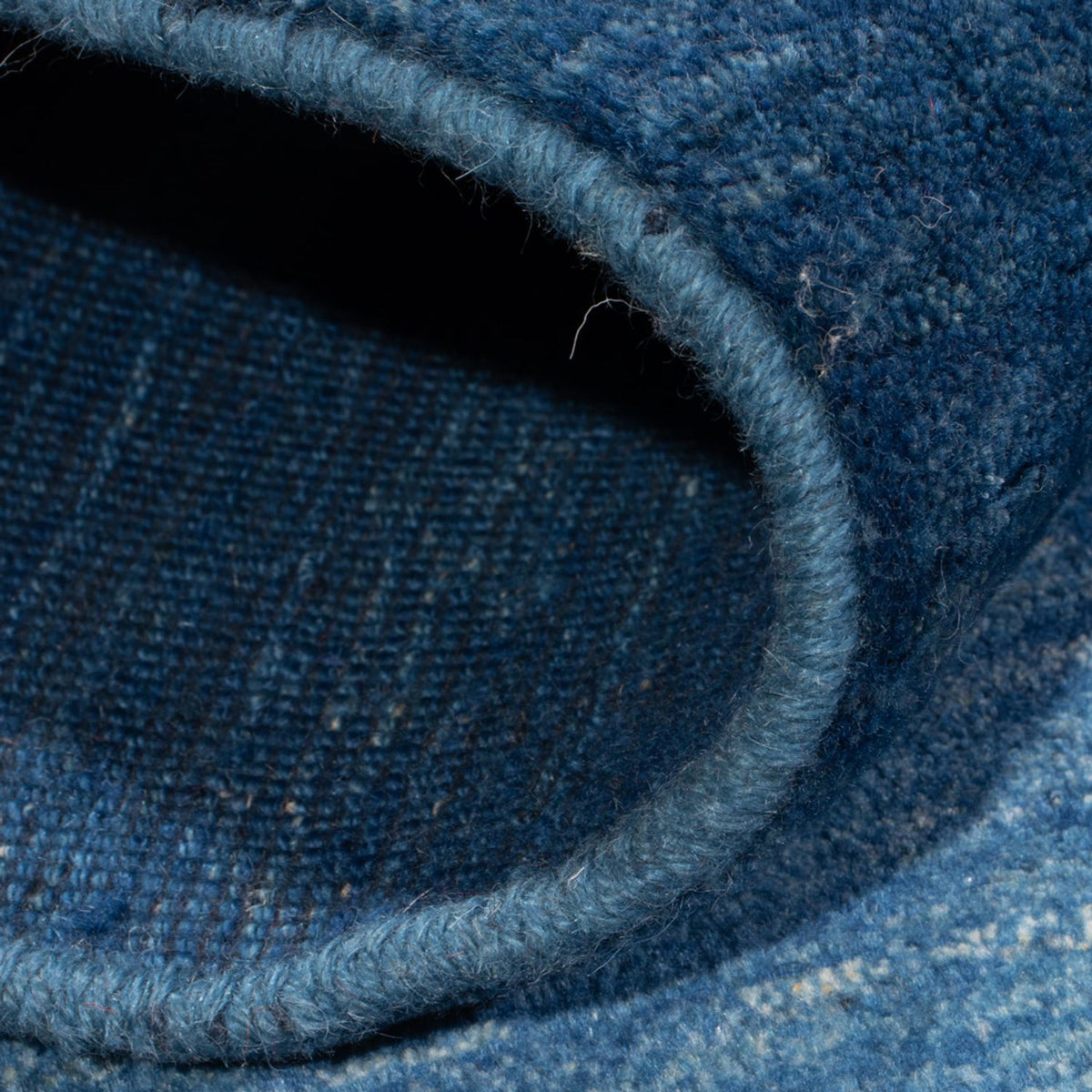 Dywan Gabbeh - perski - 147 x 102 cm - morski błękit