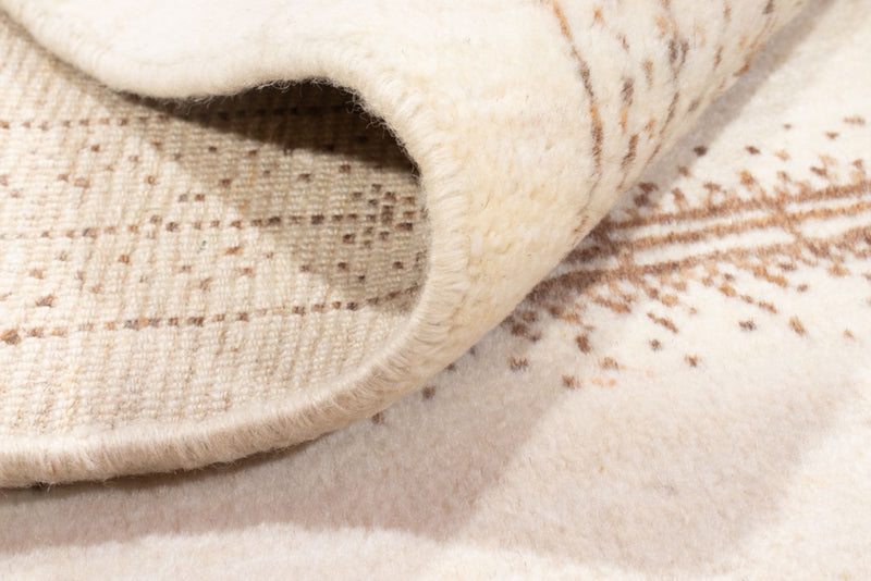 Dywan Gabbeh - perski - 142 x 100 cm - biały