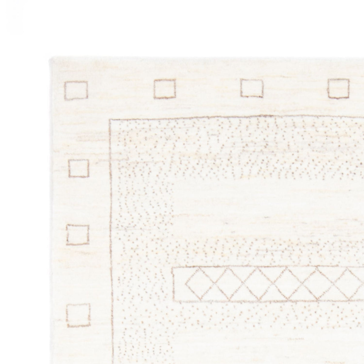 Dywan Gabbeh - perski - 180 x 120 cm - biały