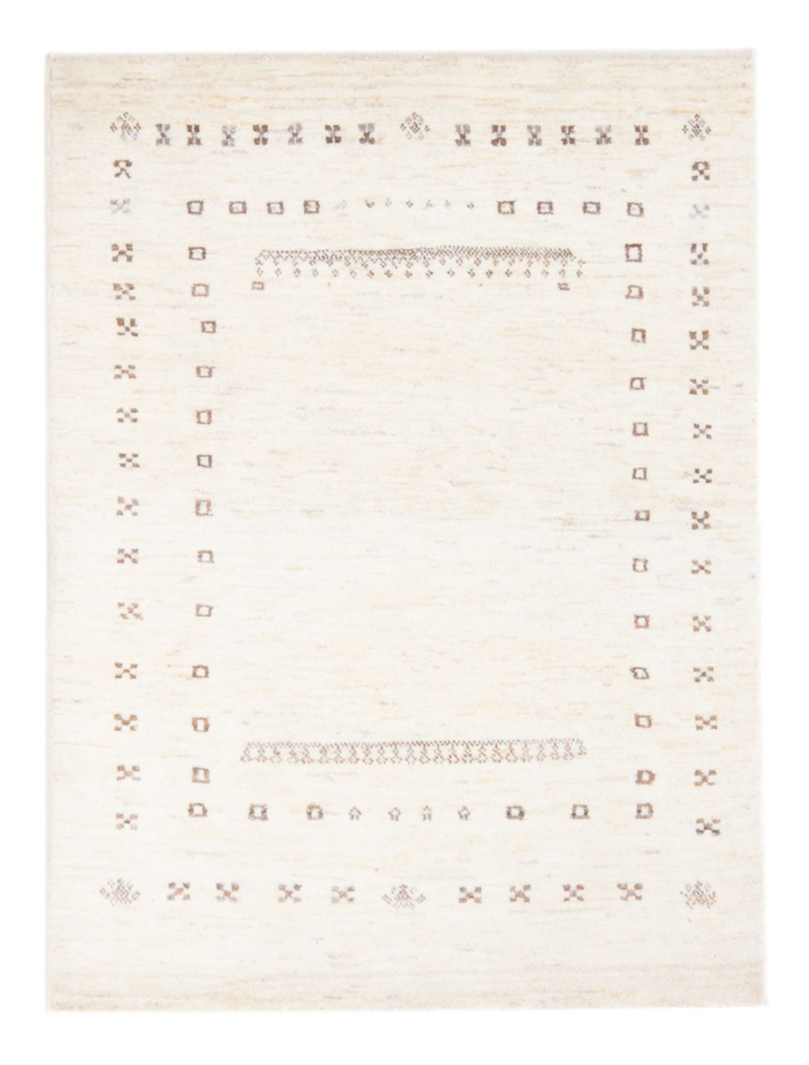 Dywan Gabbeh - perski - 144 x 97 cm - jasny beż